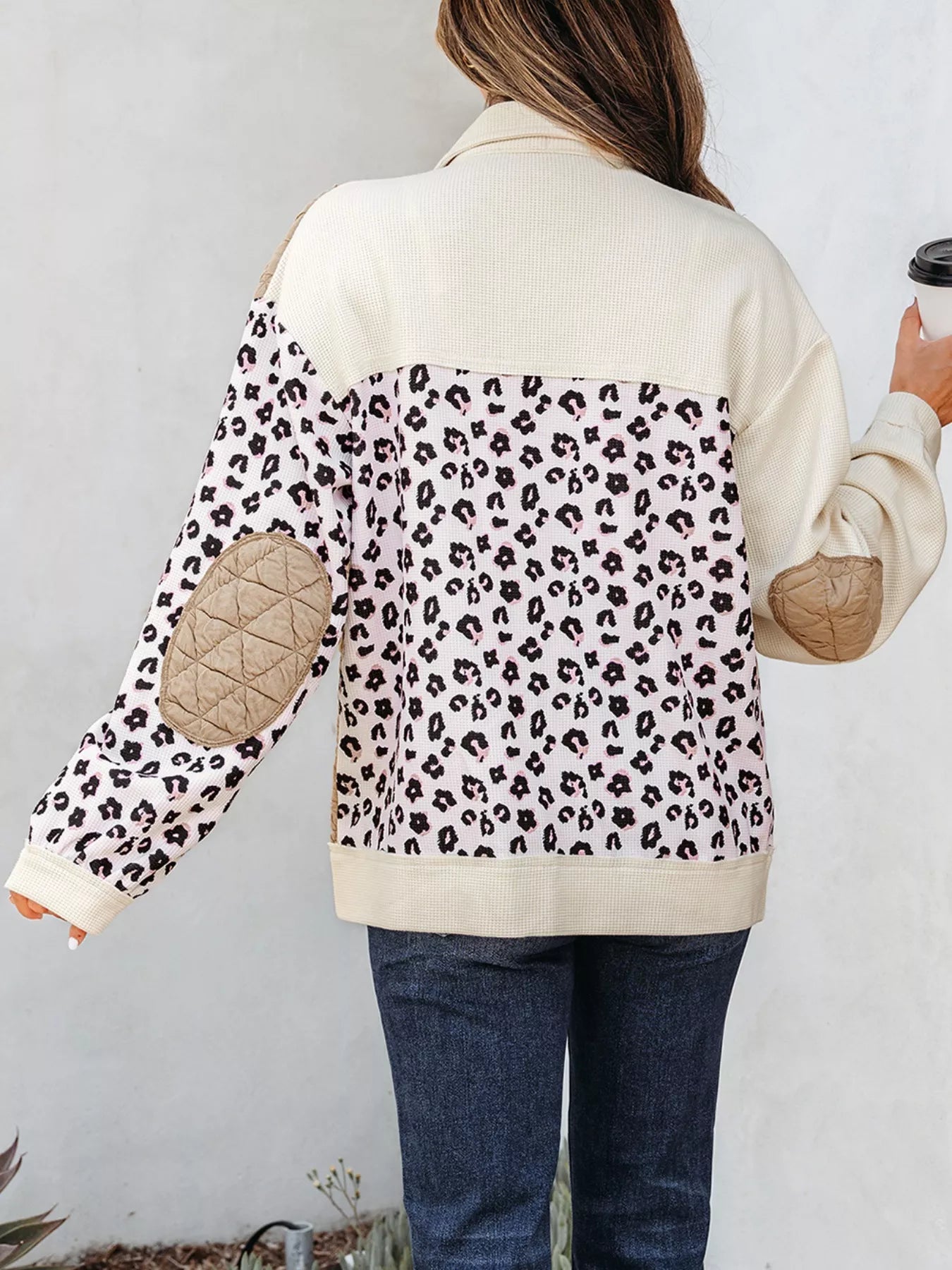 Waffle Quilted Patchwork Button Front Jacket | Necessary Clothing