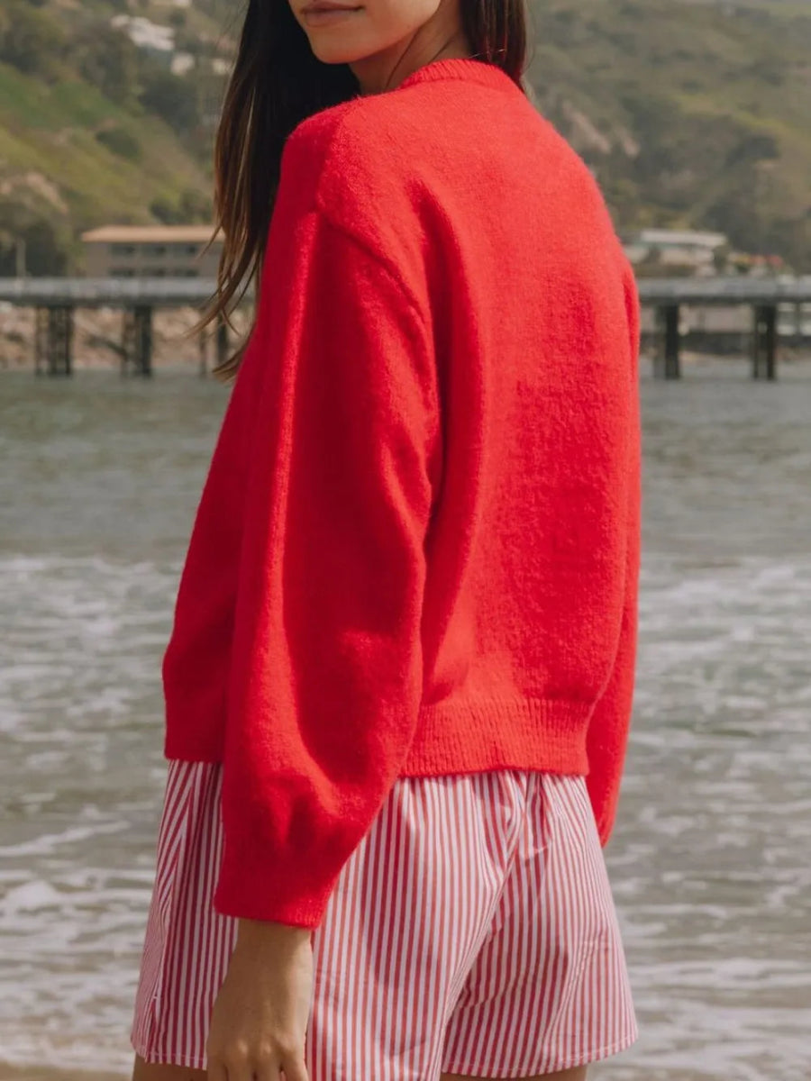 Button Down Long Sleeve Cardigan - Necessary Clothing
