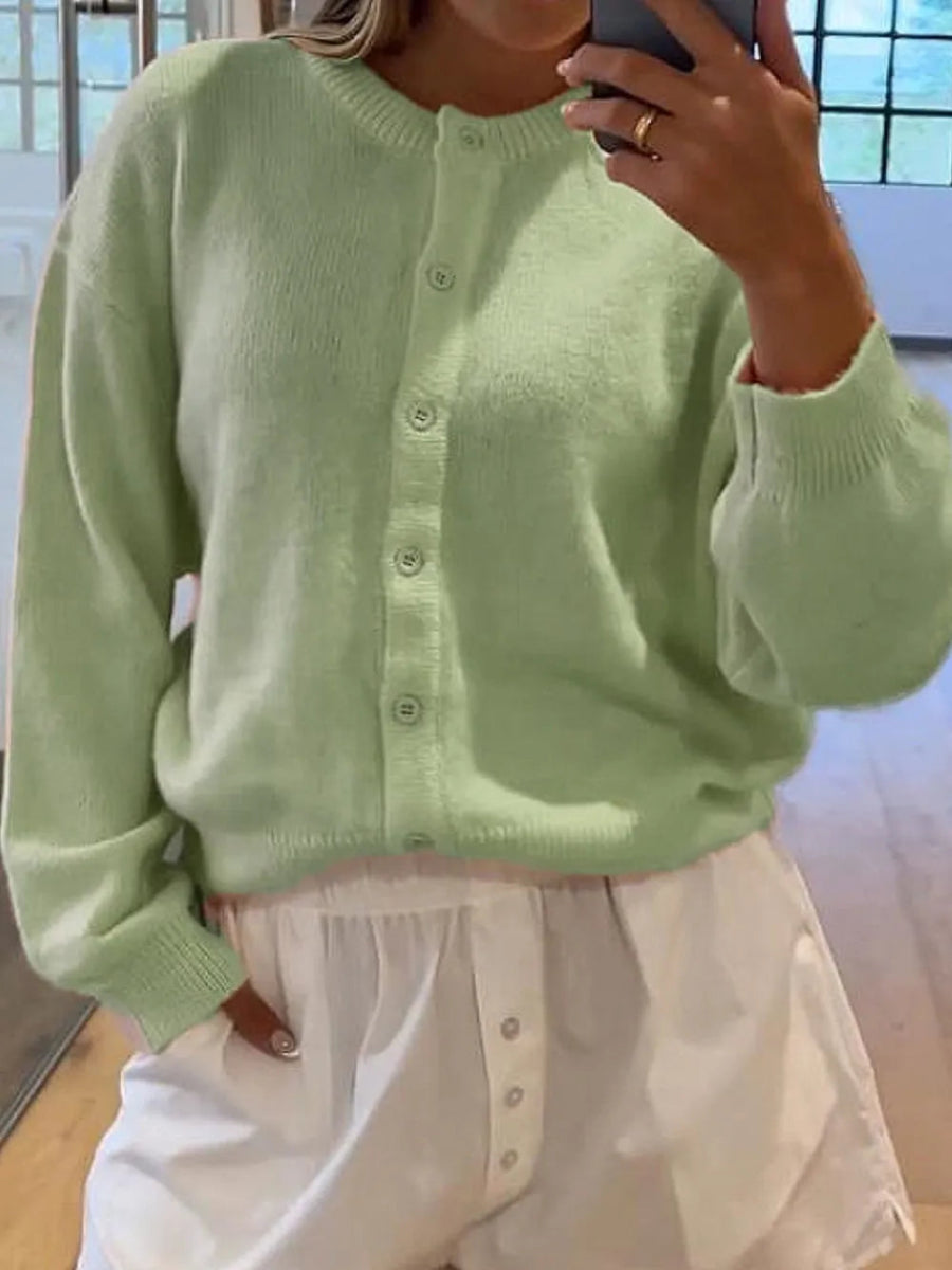 Button Down Long Sleeve Cardigan - Necessary Clothing