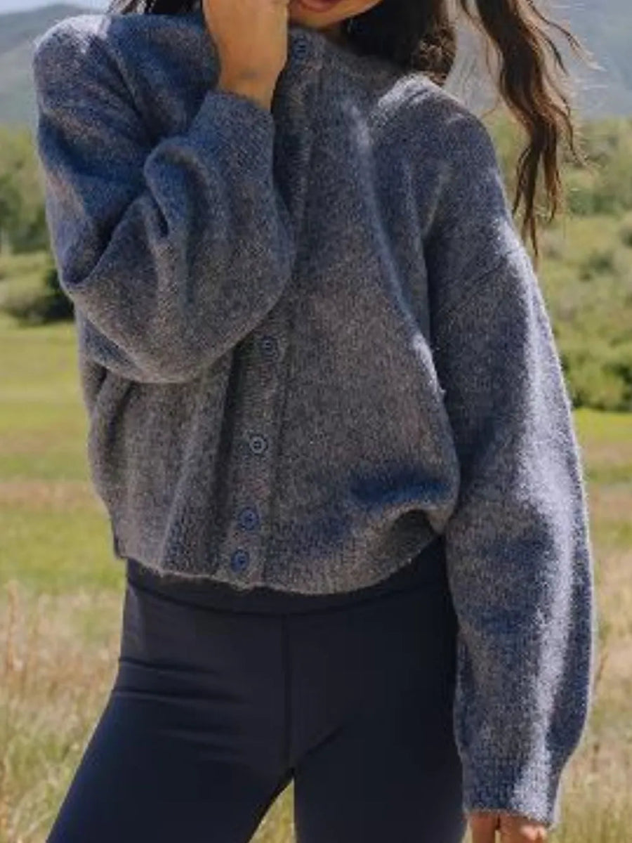 Button Down Long Sleeve Cardigan - Necessary Clothing