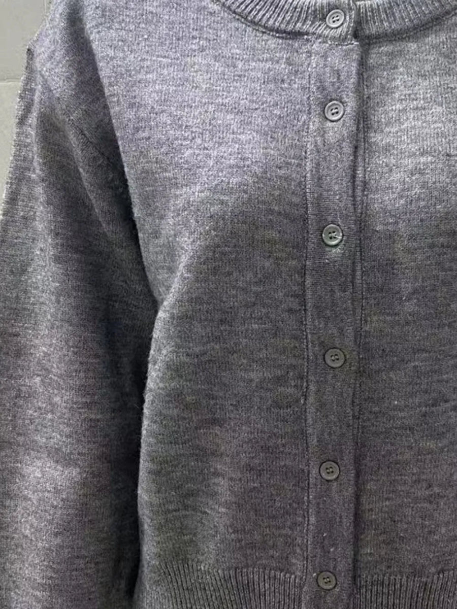 Button Down Long Sleeve Cardigan - Necessary Clothing