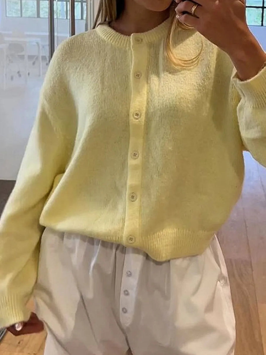 Button Down Long Sleeve Cardigan - Necessary Clothing