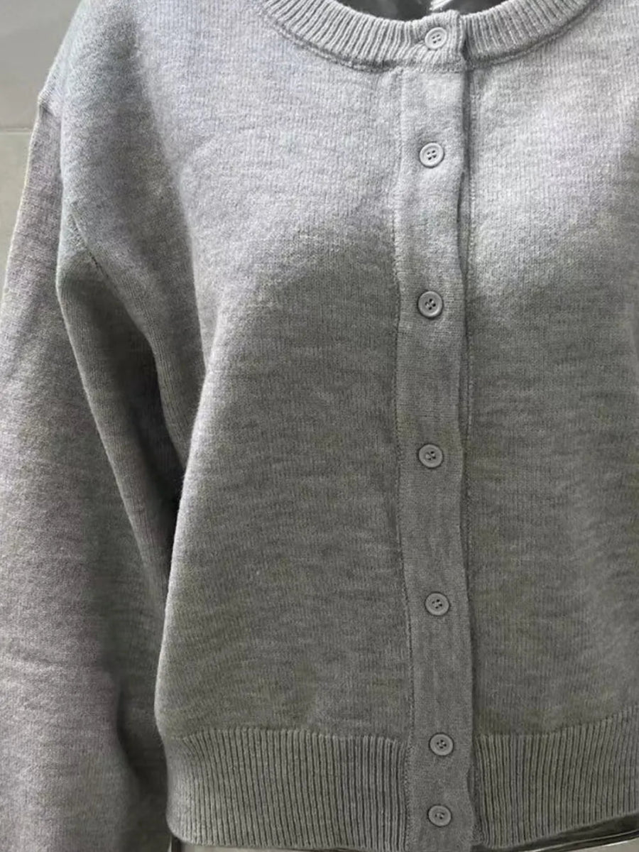 Button Down Long Sleeve Cardigan - Necessary Clothing