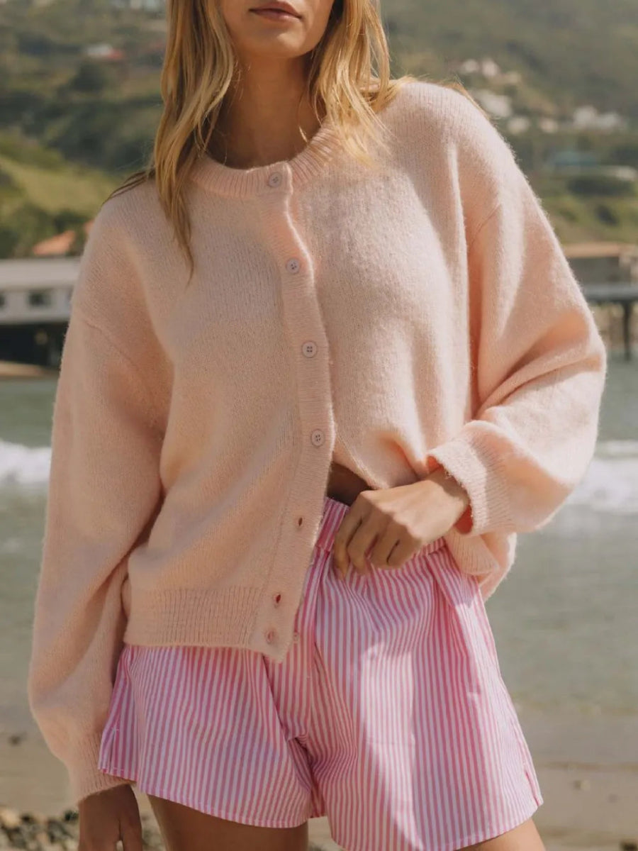 Button Down Long Sleeve Cardigan - Necessary Clothing