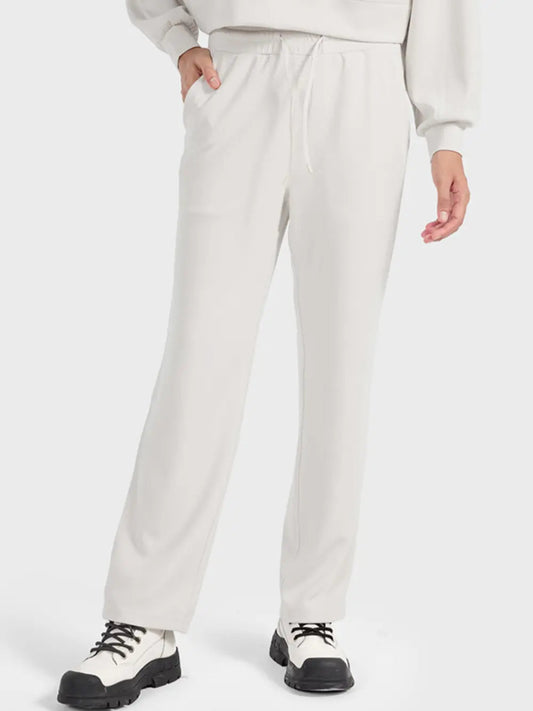 Drawstring Pocketed Sport Pants - Necessary Clothing