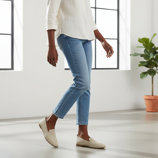 Pointed Toe Breathable Knit Loafers - Necessary Clothing