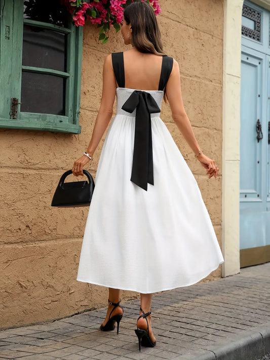 Sweetheart Neck Wide Strap Midi Dress - Necessary Clothing