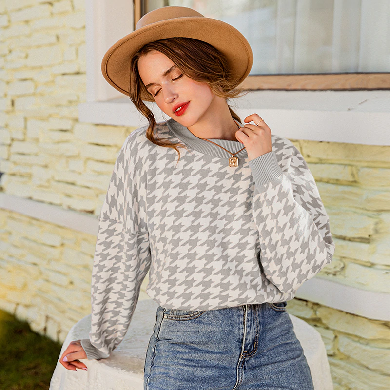 Geometric Knitted Sweater - Necessary Clothing Store