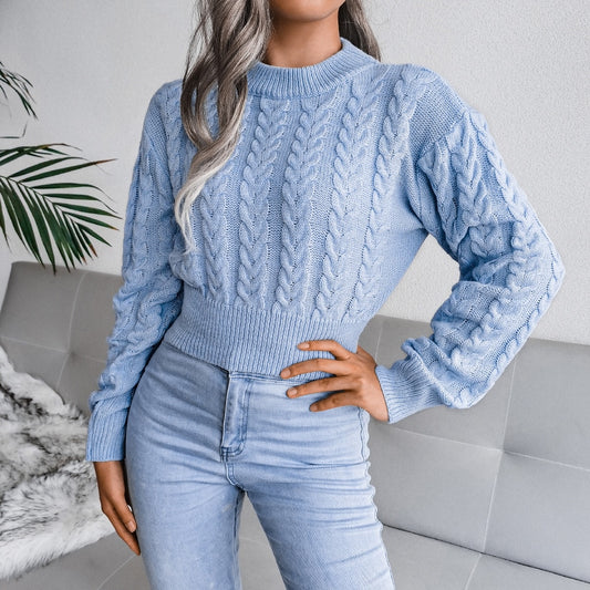 Twist Waist Knitted Navel Short Sweater - Necessary Clothing Store