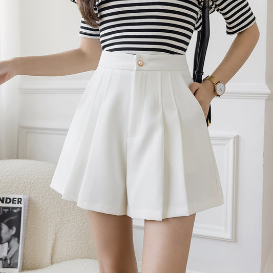 High Waist A-line Pleated Shorts - Necessary Clothing Store