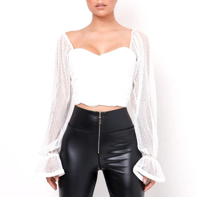 Blouse  Sweetheart Neckline Vintage - Necessary Clothing Store