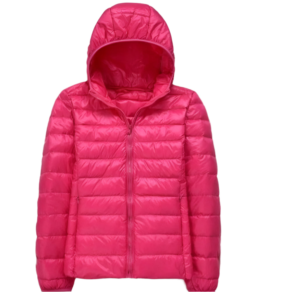 Ultralight Thin Duck Down Hooded Long Sleeve Warm Portable Coat - Necessary Clothing Store