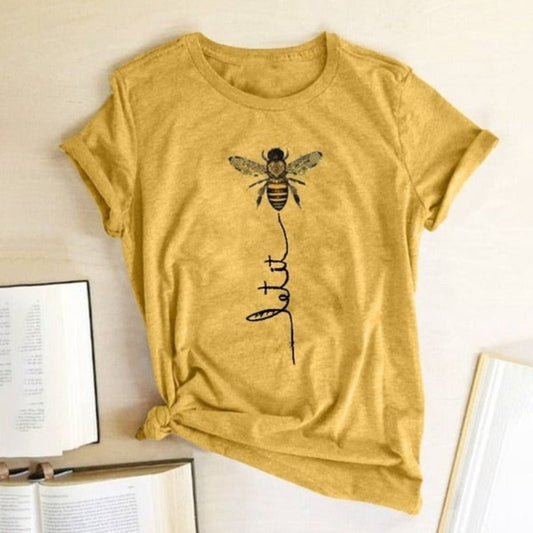 Bee Kind Aesthetics Graphic Short Sleeve Cotton t - Shirt - Necessary Clothing
