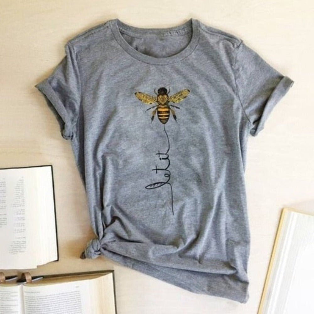 Bee Kind Aesthetics Graphic Short Sleeve Cotton t - Shirt - Necessary Clothing