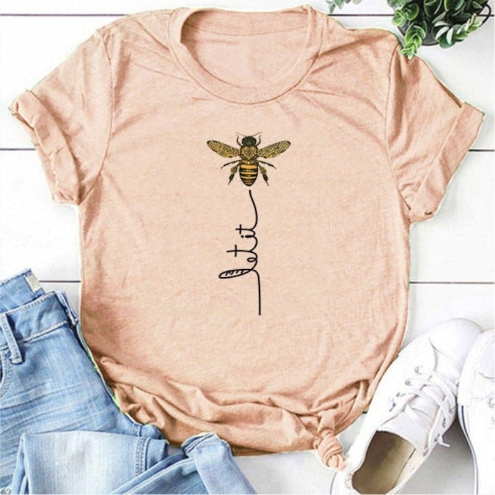 Bee Kind Aesthetics Graphic Short Sleeve Cotton t - Shirt - Necessary Clothing
