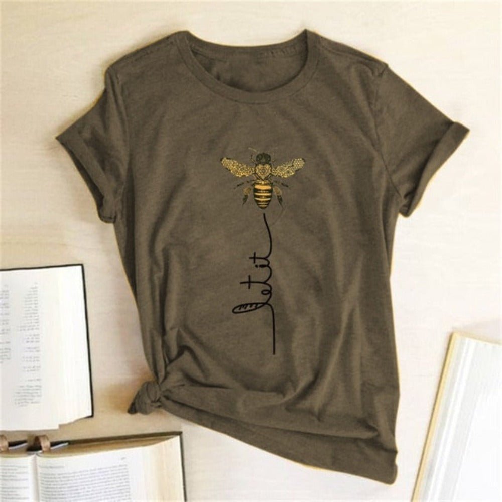 Bee Kind Aesthetics Graphic Short Sleeve Cotton t - Shirt - Necessary Clothing