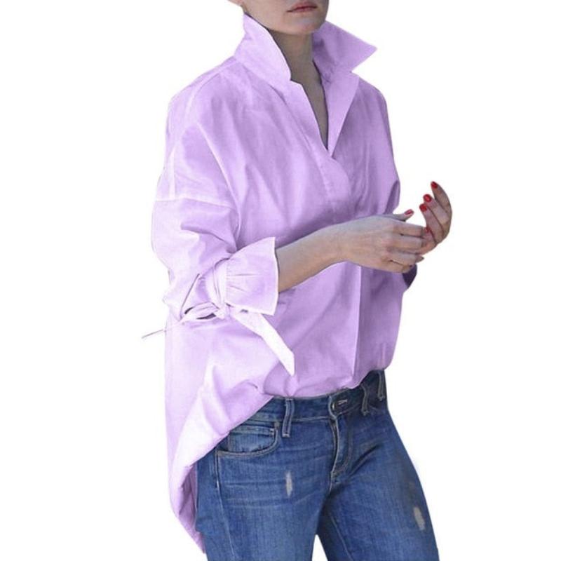 Elegant Turn-Down Collar Full Sleeve Blouse - Necessary Clothing