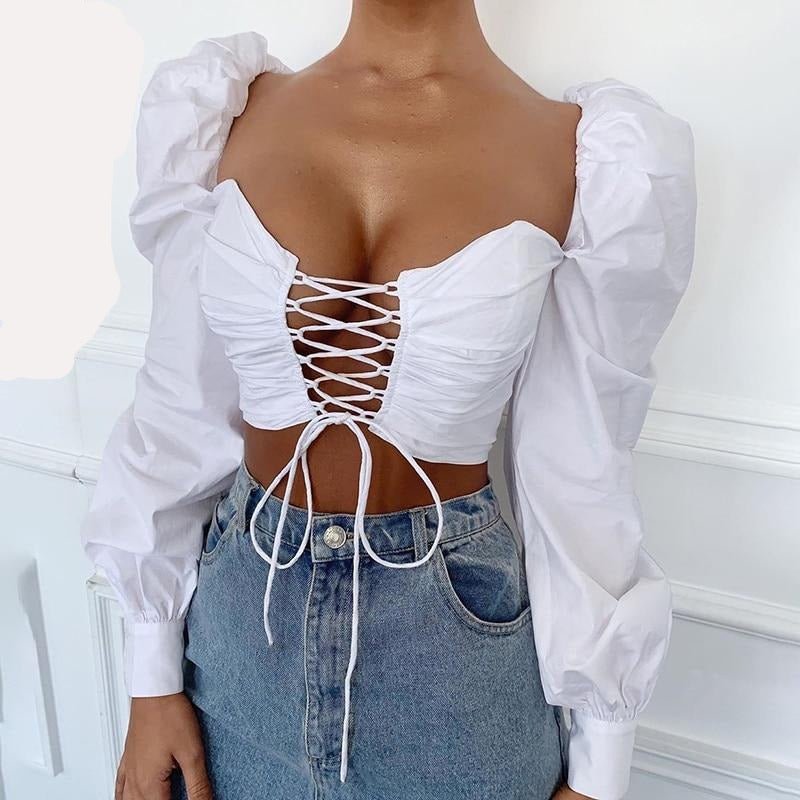Cotton Bandage Blouse - Necessary Clothing