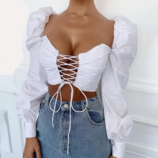 Cotton Bandage Blouse - Necessary Clothing