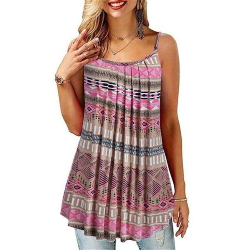 Floral Print Casual Loose Tank - Necessary Clothing