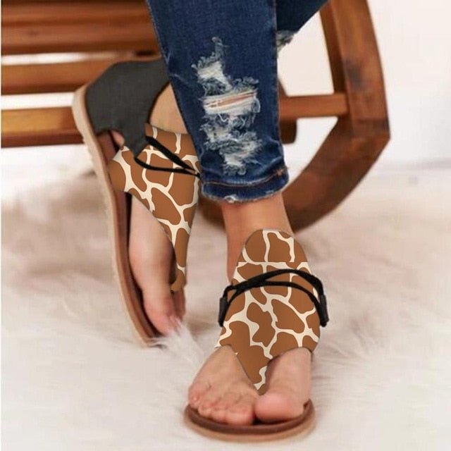 Leopard Pattern Anti - slip Sandals - Necessary Clothing