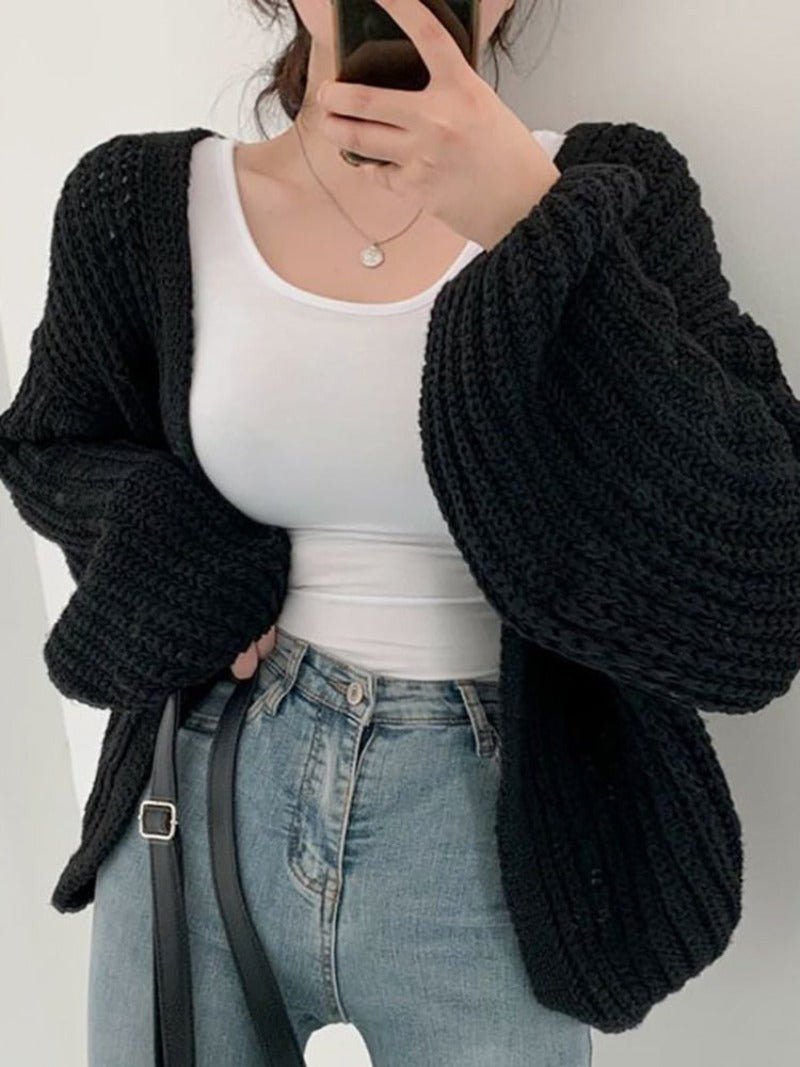 Loose Knitted Cardigan - Necessary Clothing