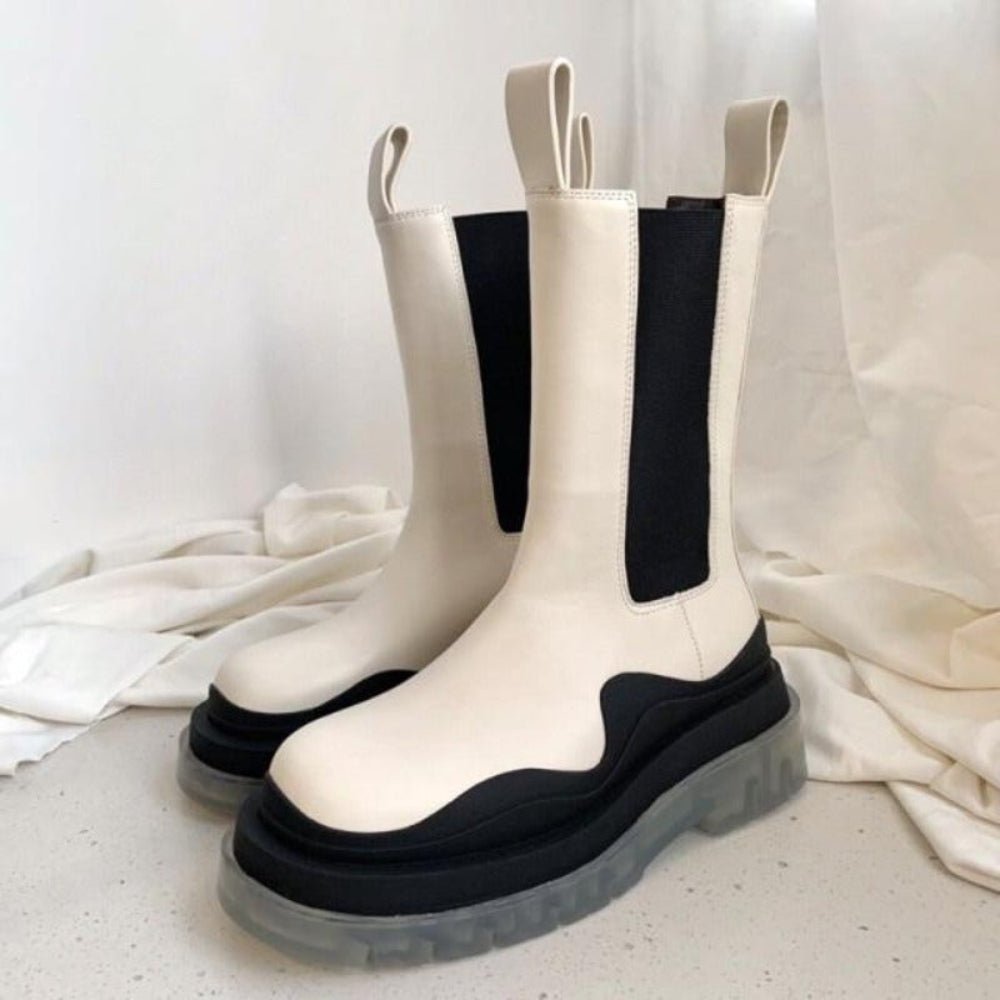 Luxury Platform Thick Bottom Real Leather Martin Boots - Necessary Clothing
