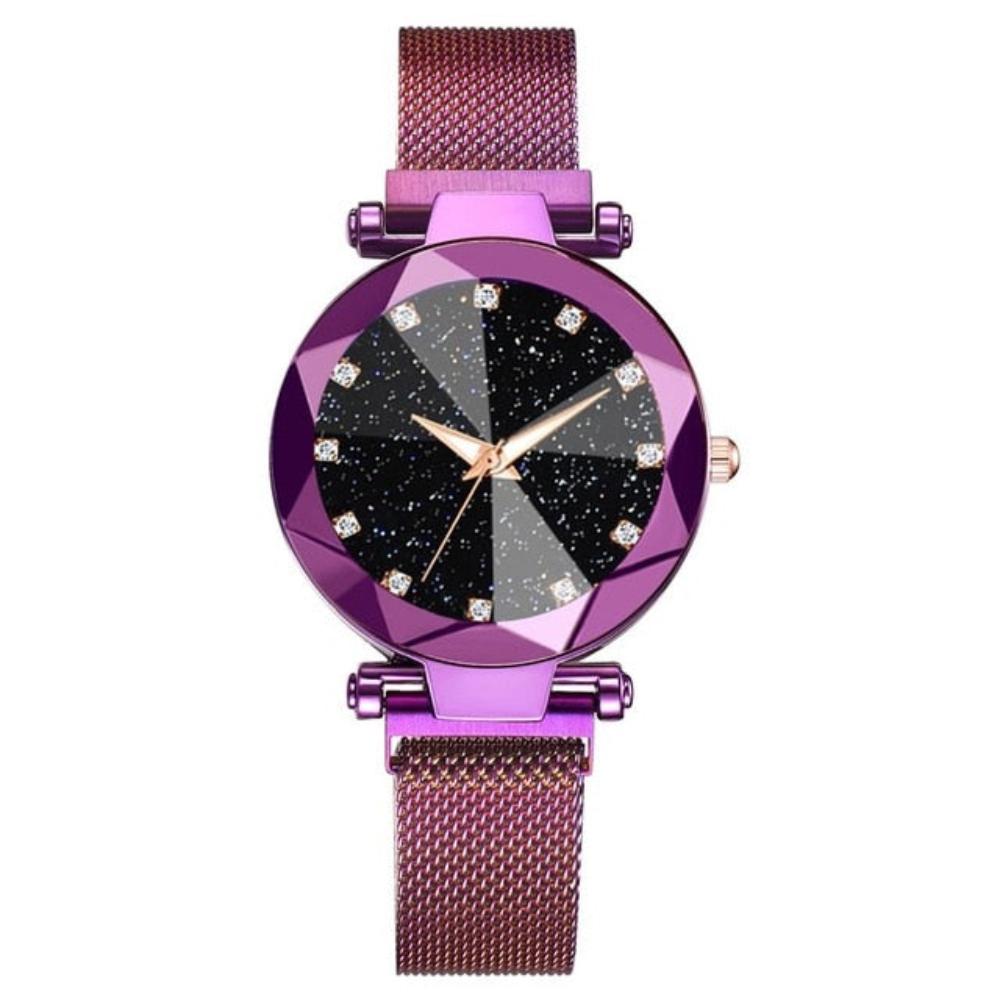 Magnetic Starry Sky Clock Luxury Diamond Quartz Wristwatches - Necessary Clothing