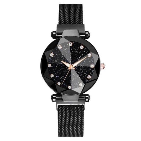 Magnetic Starry Sky Clock Luxury Diamond Quartz Wristwatches - Necessary Clothing