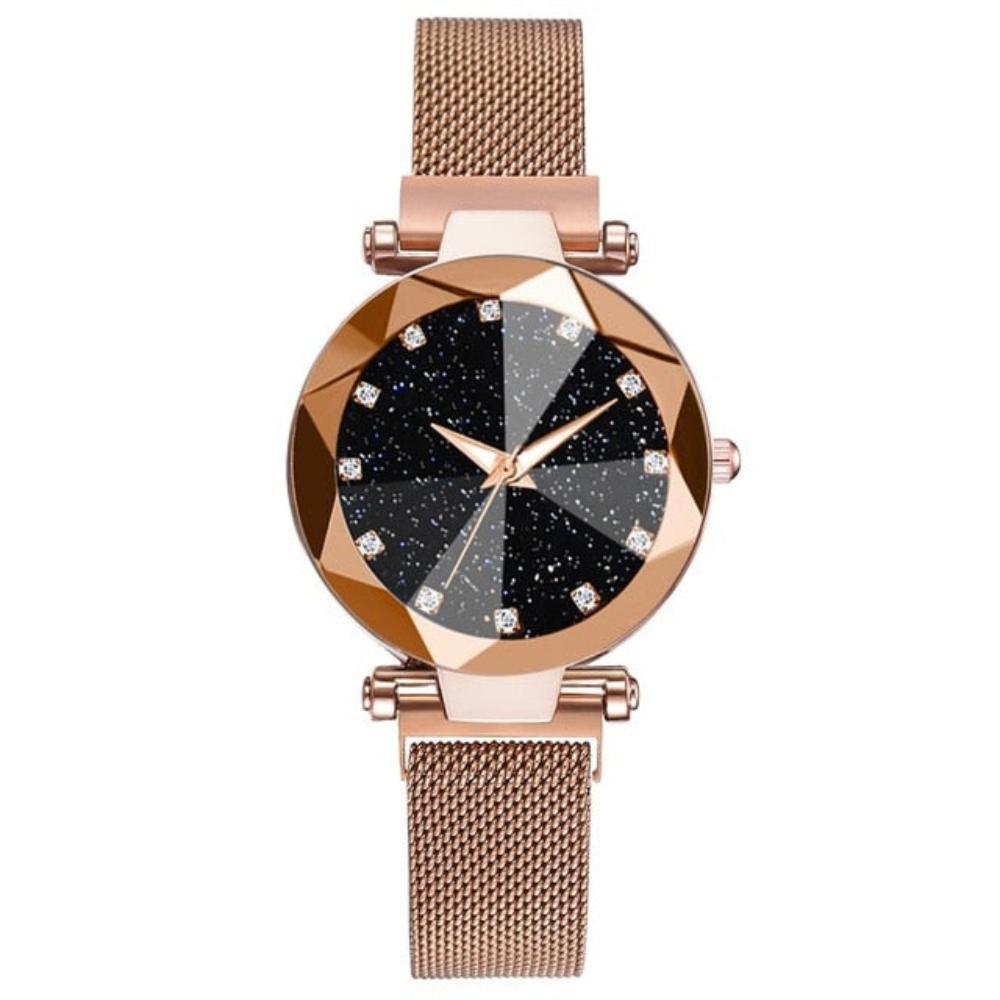 Magnetic Starry Sky Clock Luxury Diamond Quartz Wristwatches - Necessary Clothing