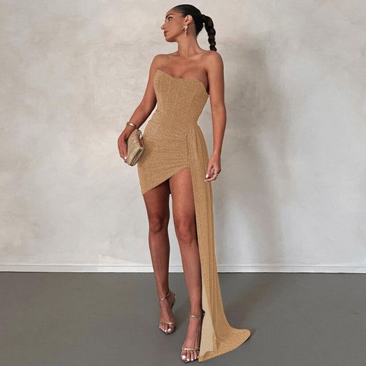 Mini Strapless Corset Backless Evening Dress - Necessary Clothing