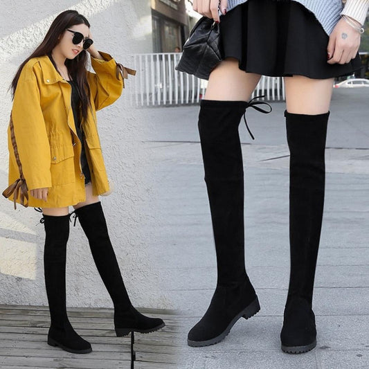 Winter Over The Knee Women Stretch Fabric Thigh High Boots - Necessary Clothing Store