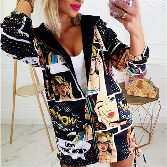 Zipper Loose Long Jacket Long Sleeve - Necessary Clothing Store