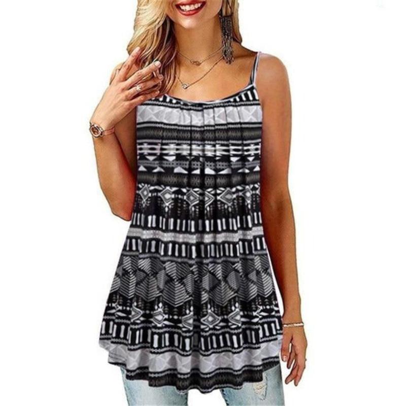 Floral Print Casual Loose Tank - Necessary Clothing Store