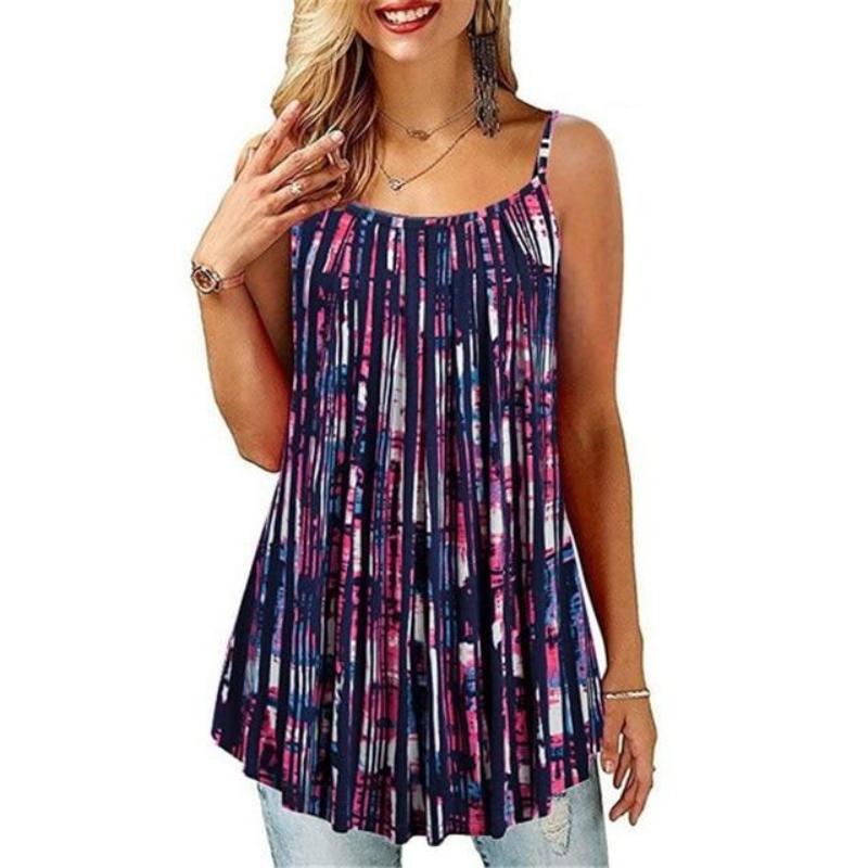 Floral Print Casual Loose Tank - Necessary Clothing Store