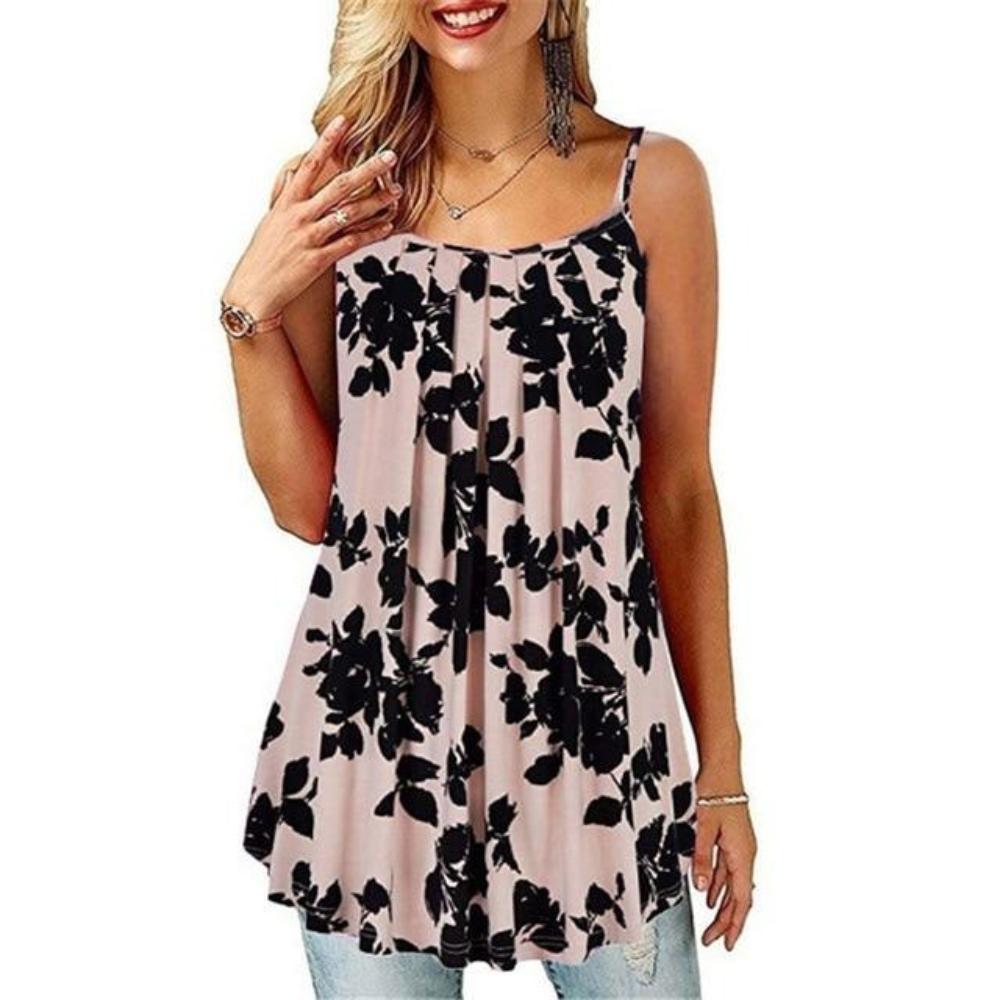 Floral Print Casual Loose Tank - Necessary Clothing Store