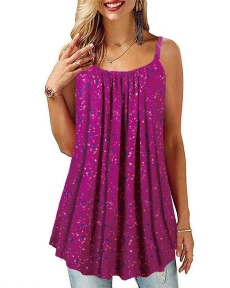 Floral Print Casual Loose Tank - Necessary Clothing Store