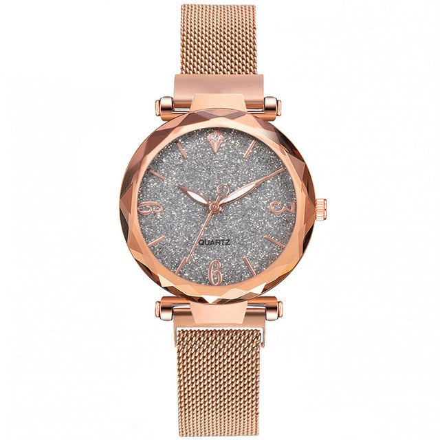 Top Brand Luxury Magnetic Starry Sky Mesh Wrist Watch - Necessary Clothing Store