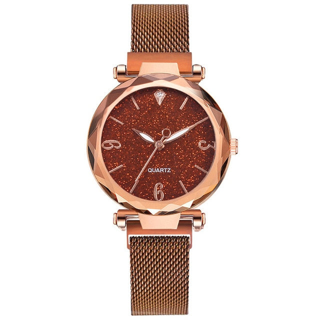 Top Brand Luxury Magnetic Starry Sky Mesh Wrist Watch - Necessary Clothing Store