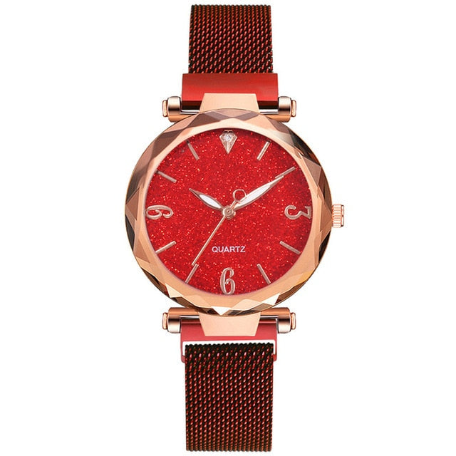 Top Brand Luxury Magnetic Starry Sky Mesh Wrist Watch - Necessary Clothing Store