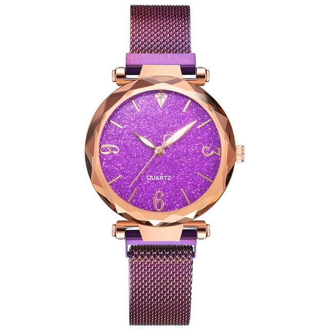 Top Brand Luxury Magnetic Starry Sky Mesh Wrist Watch - Necessary Clothing Store