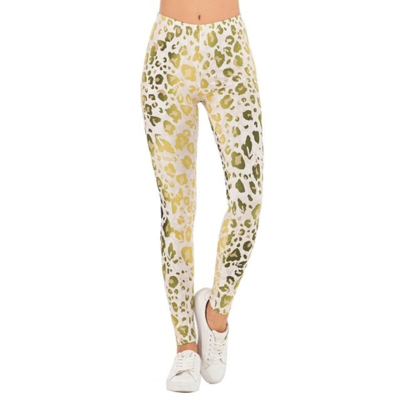 Fluorescent Tree Slim High Waist Leggings - Necessary Clothing Store