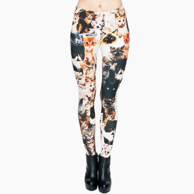 Printing Slim High Waist  Leggings - Necessary Clothing Store