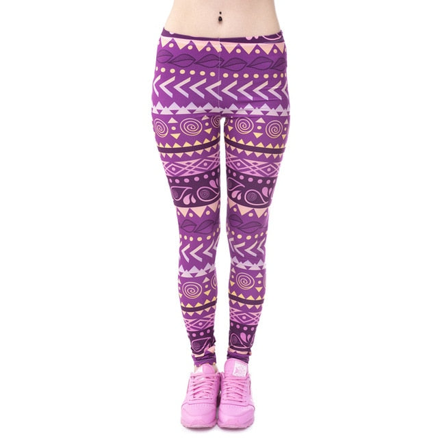 Printing Slim High Waist  Leggings - Necessary Clothing Store