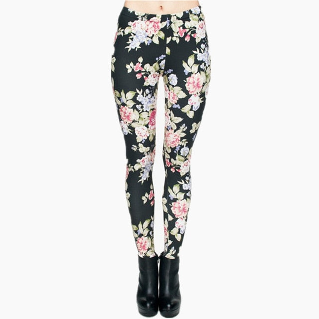 Printing Slim High Waist  Leggings - Necessary Clothing Store