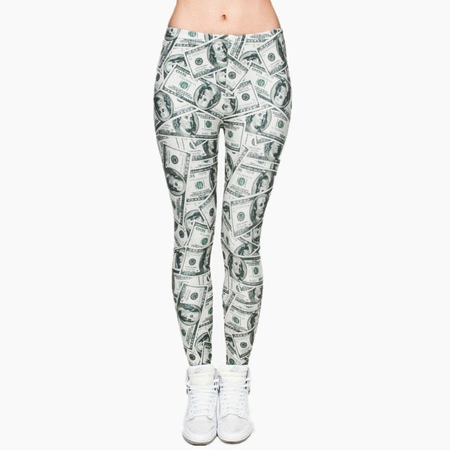 Printing Slim High Waist  Leggings - Necessary Clothing Store