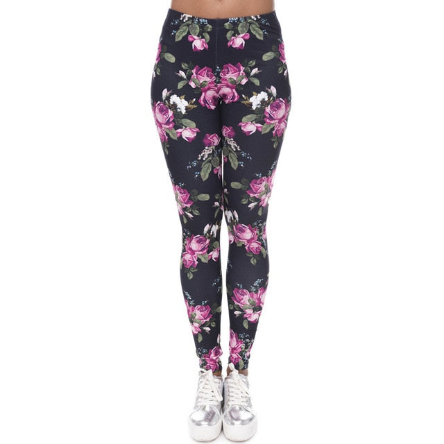 Printing Slim High Waist  Leggings - Necessary Clothing Store