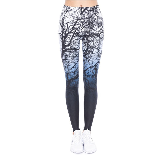 Printing Slim High Waist  Leggings - Necessary Clothing Store
