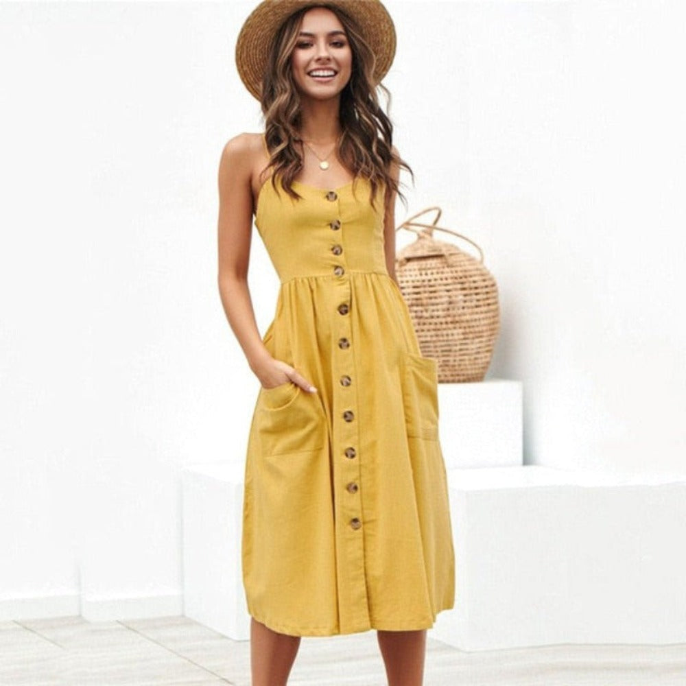 Print Floral Stripe Long Dress Sexy V-Neck - Necessary Clothing Store