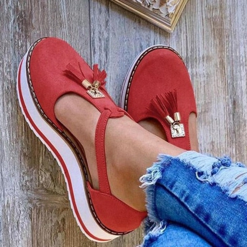 Flock Flat Platform Sandals - Necessary Clothing Store